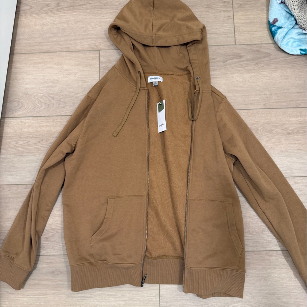 Goodfellow & Co Tan Zip-Up Hoodie